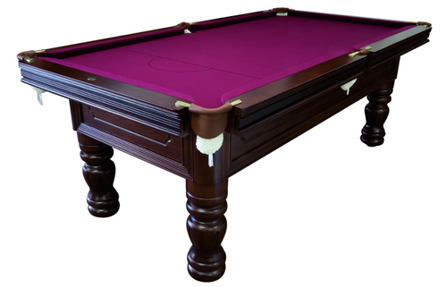 7ft Pool Table with Dark Cherry Finish