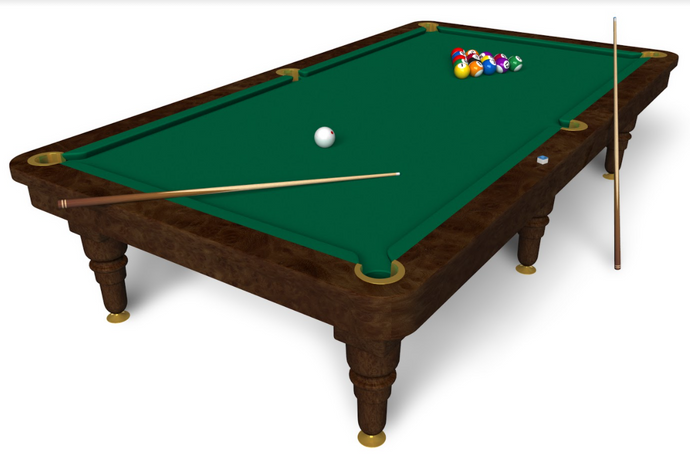 9ft Pool Table with Dark Cherry Finish