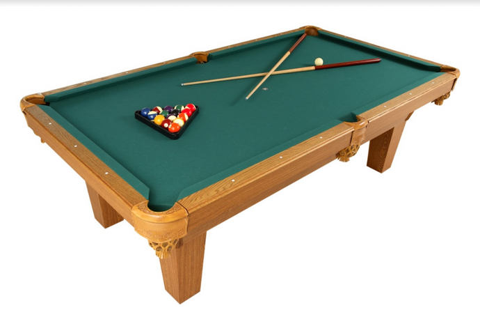 7ft. Pool Table with Oak Finish